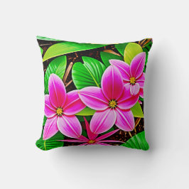 Cojín Decorativo Flores rosadas exóticas