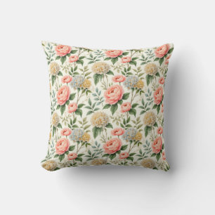 Cojín Decorativo Flores rosadas y blancas fabulosas