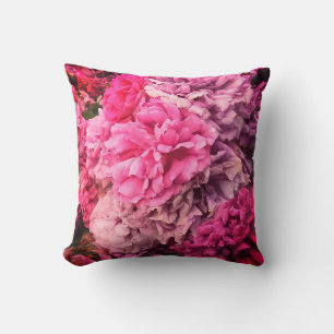 Cojín Decorativo Flores rosadas y violetas