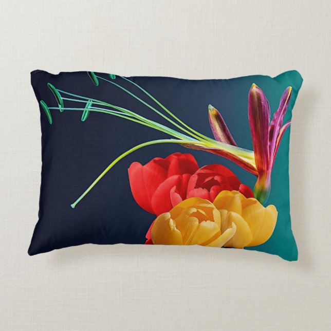 Cojín Decorativo Flores Rosas (Reverso)