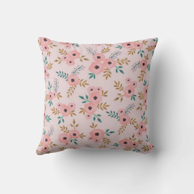Cojín Decorativo Flores rosas (Reverso)