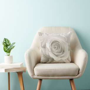 Cojín Decorativo Flores Rosas blancas