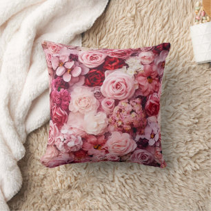 Cojín Decorativo Flores rosas rosas elegantes Girly