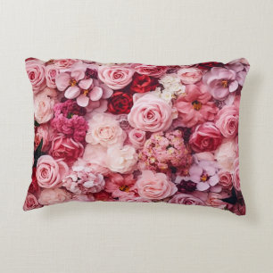 Cojín Decorativo Flores rosas rosas elegantes Girly