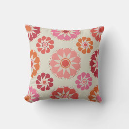 Cojín Decorativo Flores rosas y Naranjas MOJO Pillow