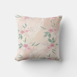 Cojín Decorativo Flores rosas y verdes