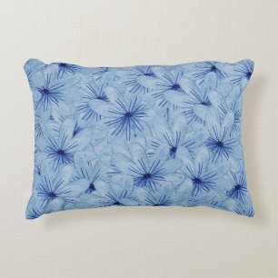 Cojín Decorativo Flores salvajes azul acuarela Bouquet