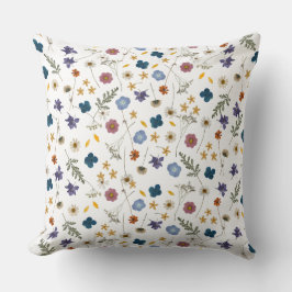 Cojín Decorativo Flores salvajes de colores bonito Girly Floral