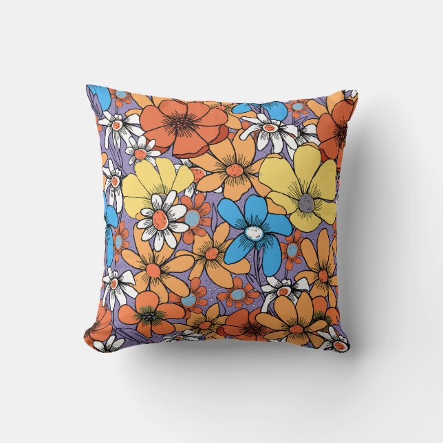 Cojín Decorativo Flores silvestres (Anverso)