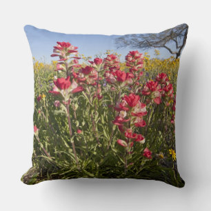 Cojín Decorativo Flores silvestres al borde de la carretera en Texa