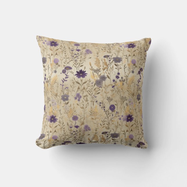 Cojín Decorativo Flores silvestres Chiyogami (Anverso)