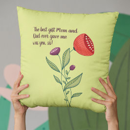 Cojín Decorativo Flores silvestres citan a la pequeña hermana mayor