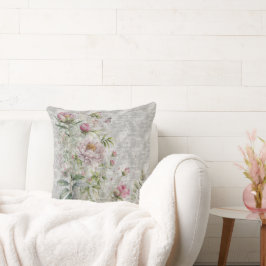 Cojín Decorativo Flores silvestres de color agua delgada