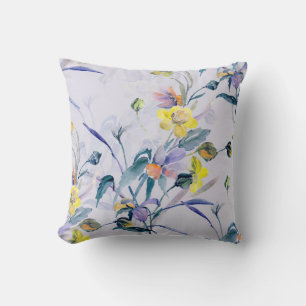 Cojín Decorativo Flores Silvestres De La Primavera Del Patrón Sin M