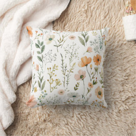 Cojín Decorativo Flores silvestres de Pastel