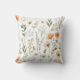 Cojín Decorativo Flores silvestres de Pastel