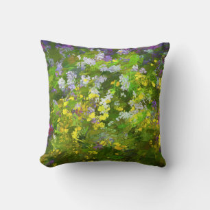 Cojín Decorativo Flores silvestres Impasto Pintura - Arte de flores