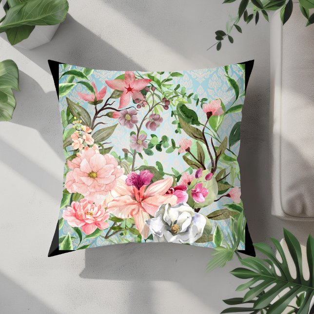 Cojín Decorativo Flores Silvestres Modernas Y Elegantes En Un Fondo (Subido por el creador)