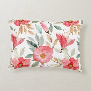 Cojín Decorativo Flores silvestres Patrón de acuarela - Floral colo