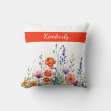 Flores silvestres personalizadas acuarela vibrante
