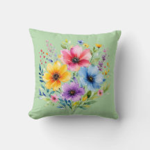 Flores silvestres pintadas a la acuarela