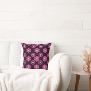 Cojín Decorativo Flores Simples Perla Y Donuts Polka Dot Fuchsia