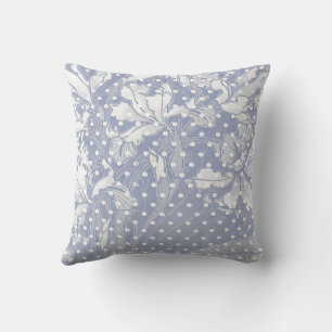 Cojín Decorativo Flores suaves del modernismo sobre puntos Pillow