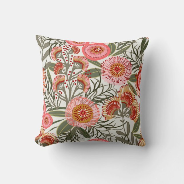 Cojín Decorativo Flores tropicales (Anverso)