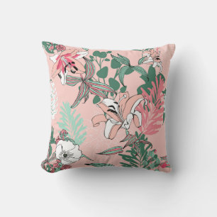 Cojín Decorativo Flores tropicales artísticas, sin costuras vintage