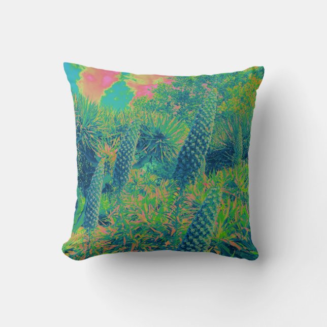 Cojín Decorativo Flores tropicales de equio de vibe (Anverso)