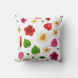 Cojín Decorativo Flores tropicales de Hawái