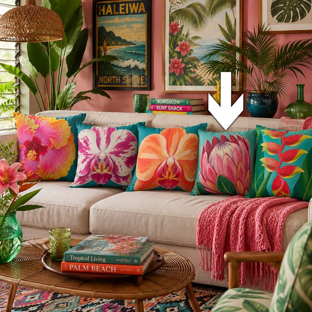 Cojín Decorativo Flores Tropicales Protea (Subido por el creador)