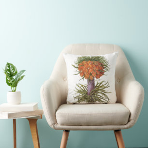 Cojín Decorativo Flores Vintage de Fritillaria Naranja Basilius Bes