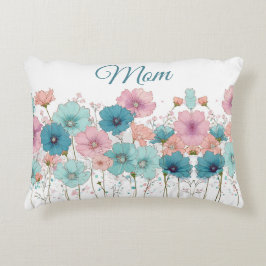 Cojín Decorativo Flores Vintage de Primavera para Mamá