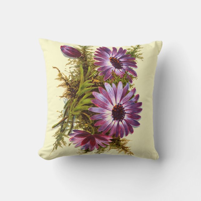 Cojín Decorativo Flores violetas de Bonito (Anverso)