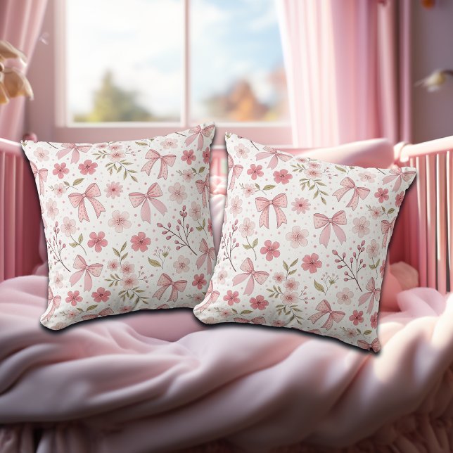 Cojín Decorativo Flores y arcos rosados de adormidera (Subido por el creador)