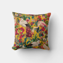 COJÍN DECORATIVO FLORES Y AVES XVIII