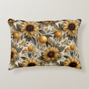 Cojín Decorativo Flores y cítricos rusos de otoño