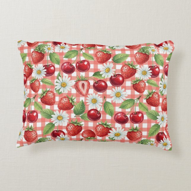 Cojín Decorativo Flores y Frutas (Reverso)