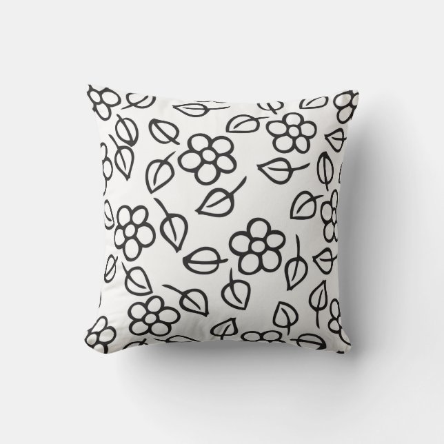Cojín Decorativo flores y hojas (Anverso)