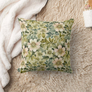 Cojín Decorativo Flores y Hojas de Manzana