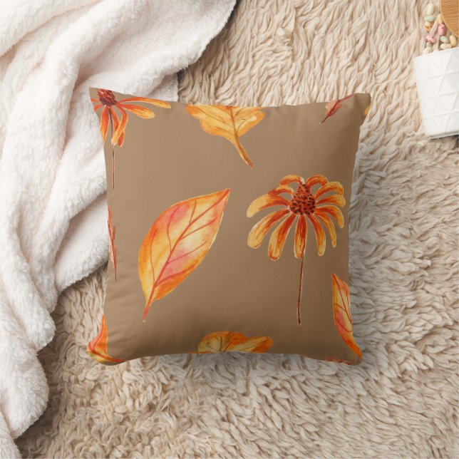 Cojín Decorativo Flores y hojas de otoño (Manta)