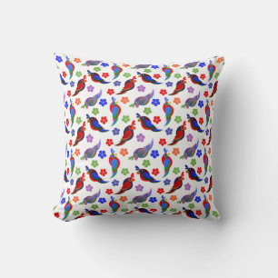 Cojín Decorativo Flores y loros