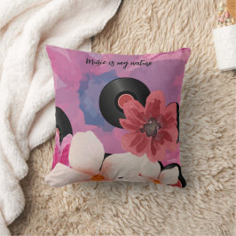 Cojín Decorativo Flores y vinilo