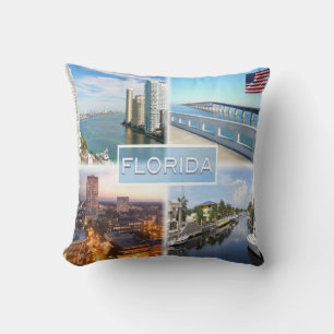Cojín Decorativo Florida - Boca del río Miami en Brickell Key