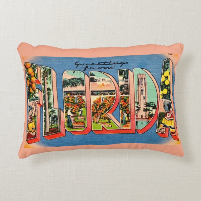 Cojín Decorativo Florida Retro  (Anverso)