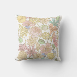 Cojín Decorativo florines de primavera dorado estilo vintage Pillow