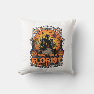 Cojín Decorativo Floristería Escoba Rota Bruja de Halloween Calabaz