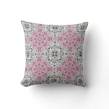 Floritura de patrón rococó rosa