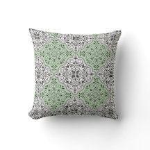 Floritura de patrón rococó verde